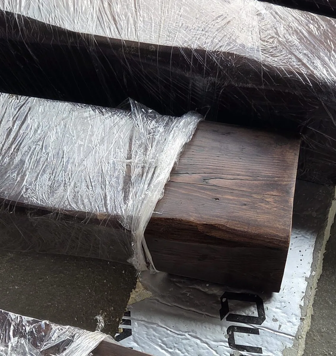 Reclaimed and treated solid timber beam - Image 1