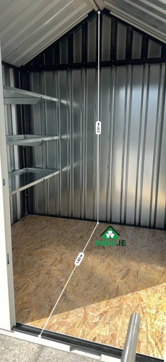 Steel shed including self foundation - 2m × 2m - Image 4