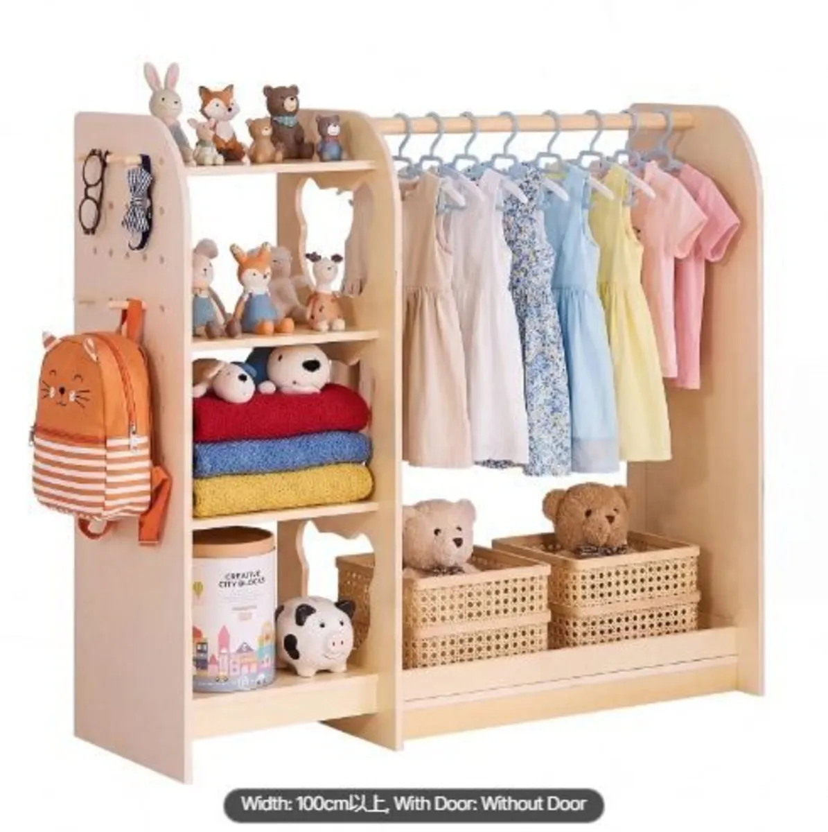 Kids Dress Up Storage, with Mirror - Image 3