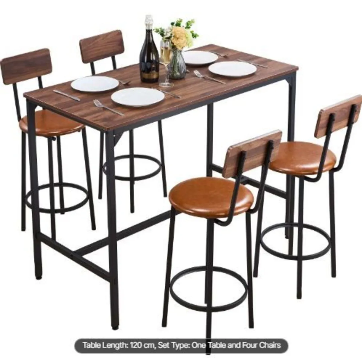 Bar Table, 5PCS 1193.8mm Bars Tables Set - Image 3