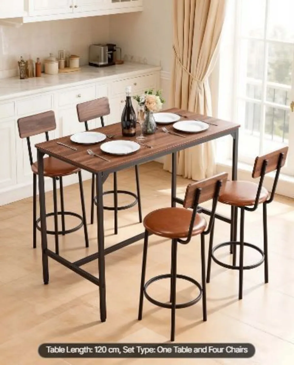 Bar Table, 5PCS 1193.8mm Bars Tables Set - Image 2