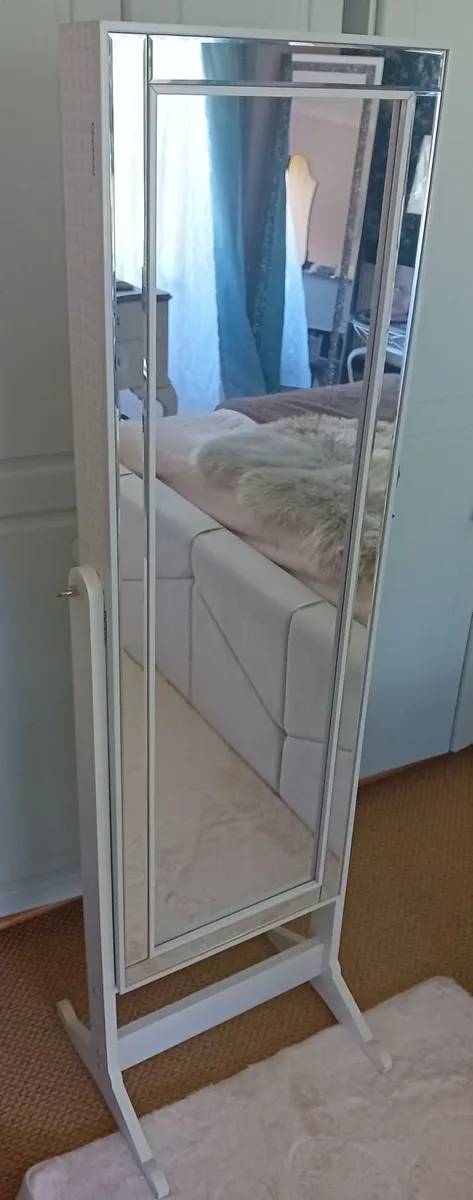 White Freestanding Jewellery Cabinet - Image 2