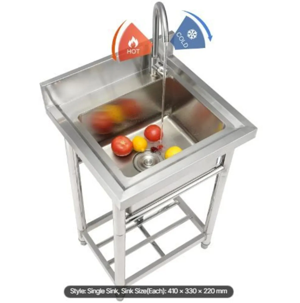 Stainless Steel Utility Sink, 1 Compartment - Image 1