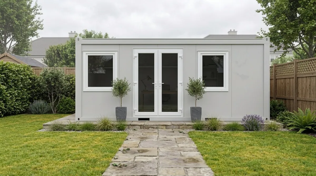 Garden Office 20ft x 8ft | Double French Doors | - Image 3