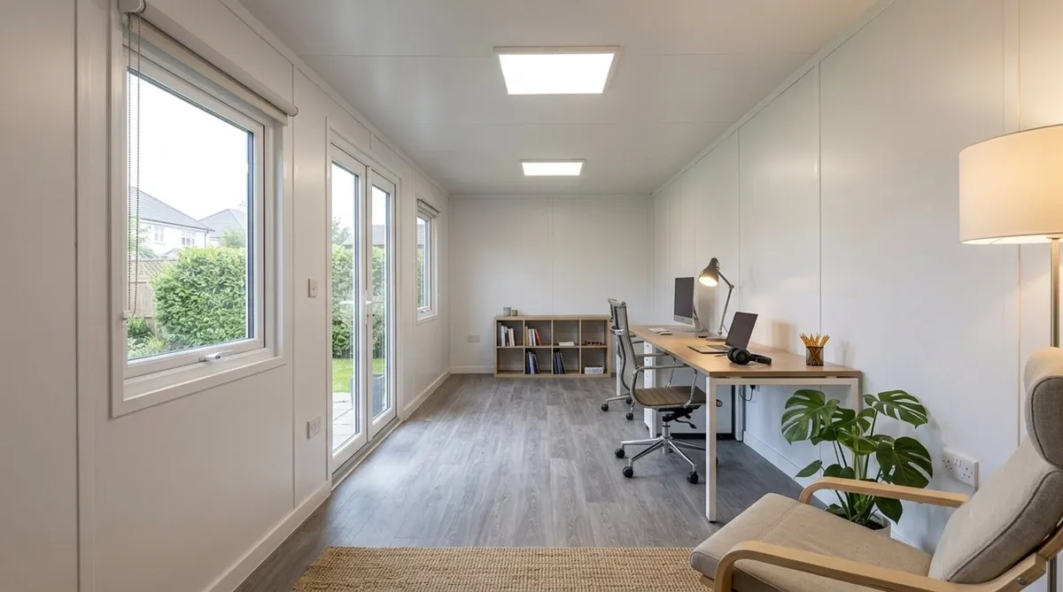 Garden Office 20ft x 8ft | Double French Doors | - Image 4