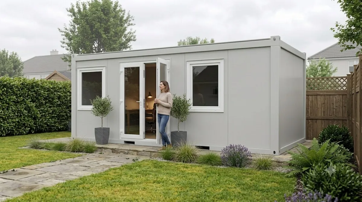 Garden Office 20ft x 8ft | Double French Doors | - Image 1