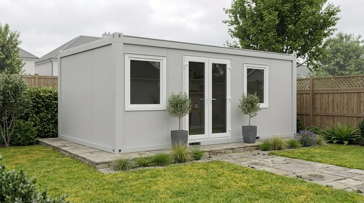 Garden Office 20ft x 8ft | Double French Doors | - Image 2