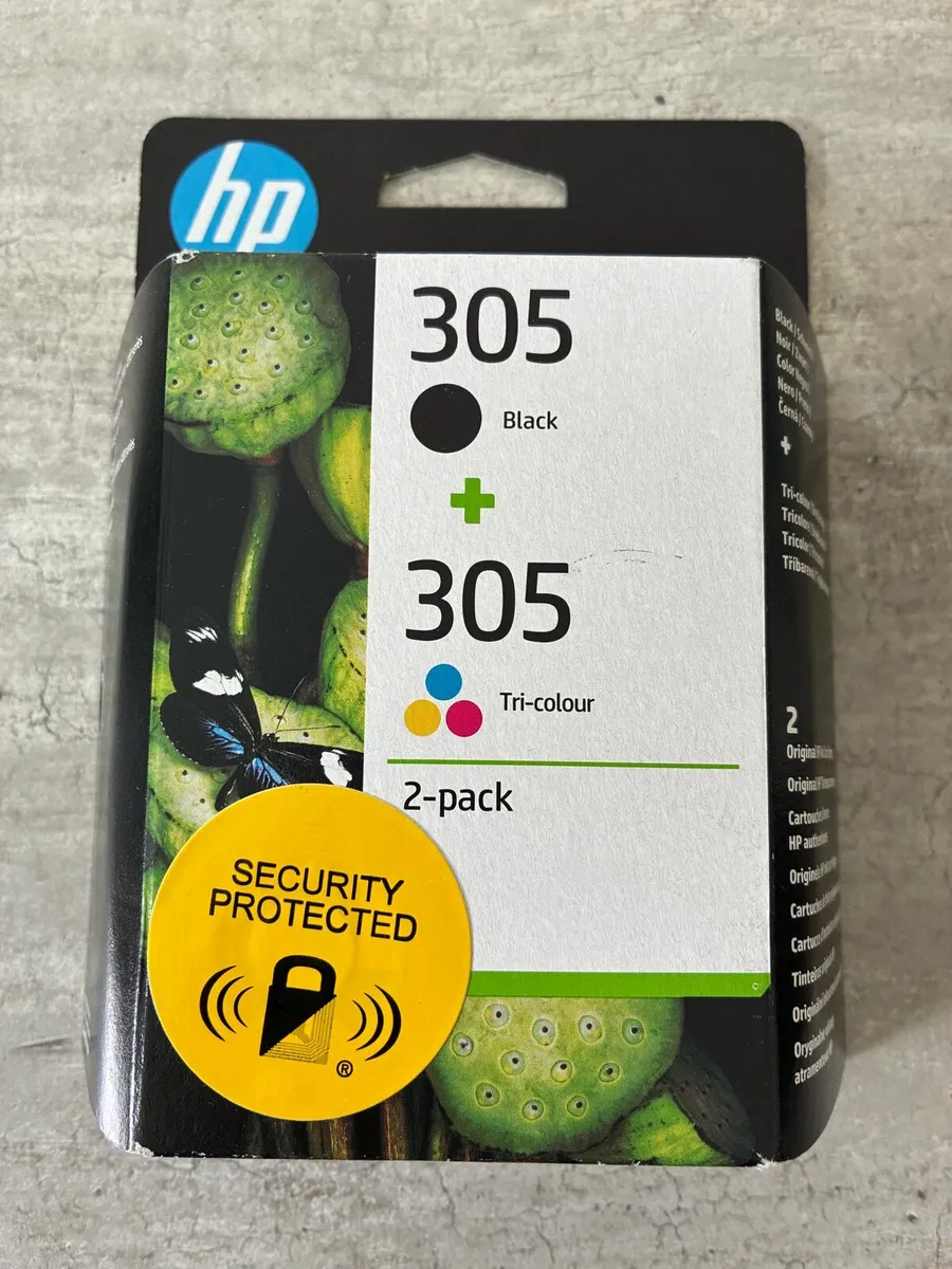 HP printer ink cartridges 305 black and 305 colour
