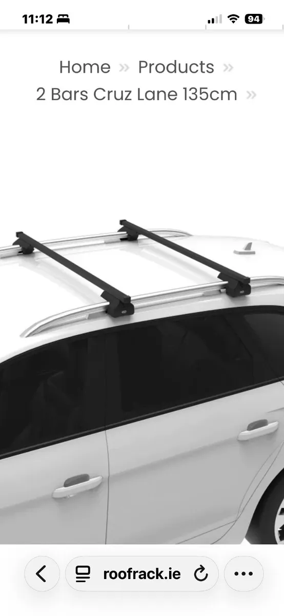 Roofrack Nissan Quashqai 2014-2021 car with rails - Image 1