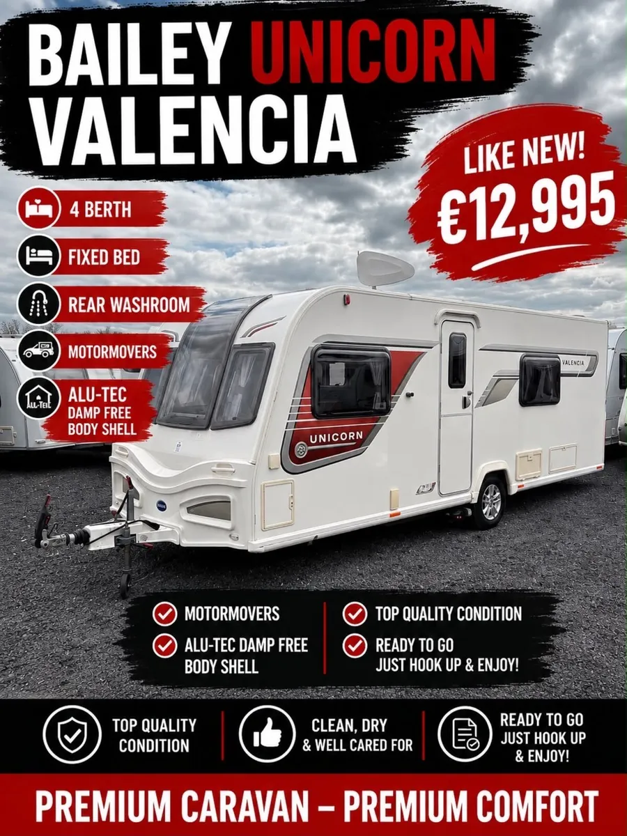 2015 Bailey unicorn 4 berth fixed bed Caravan - Image 1