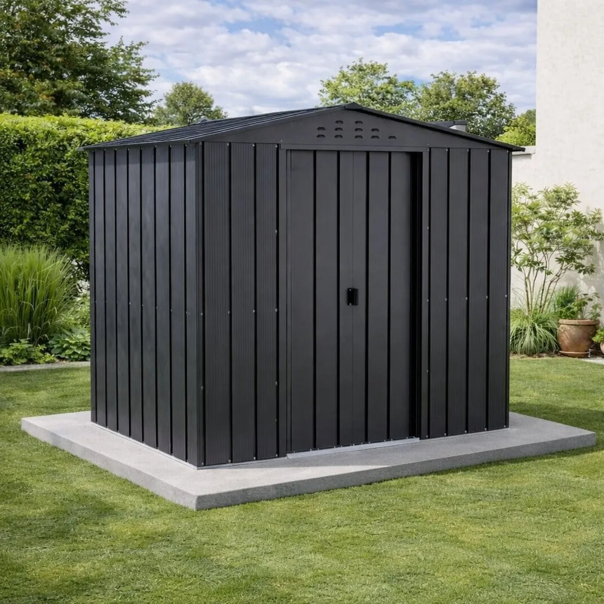 8×6 TOP Titan Steel Garden Sheds – Grey - Image 4