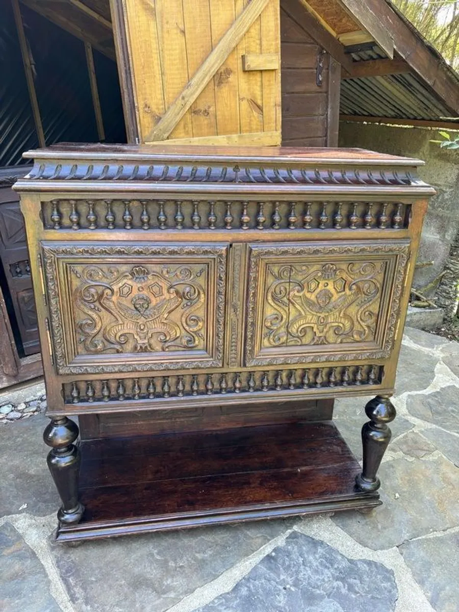 Antique 2 Piece Cabinet - Image 2