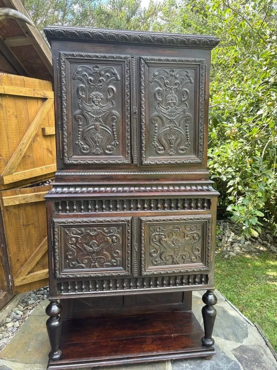 Antique 2 Piece Cabinet - Image 1