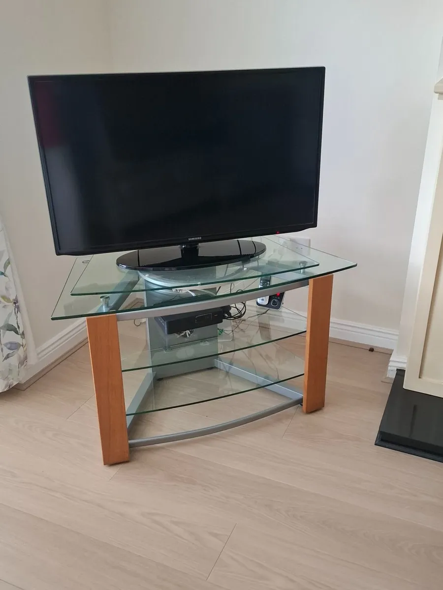 Glass Corner TV Unit with Swivel Top - Image 3