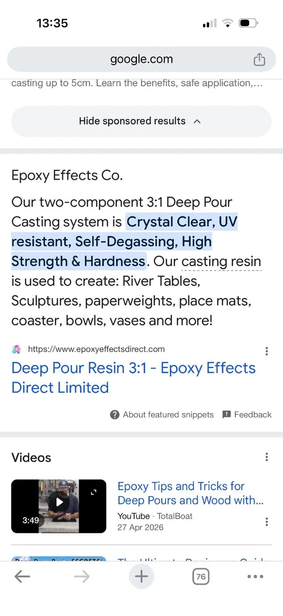 Epoxy resin, deep pour - Image 2