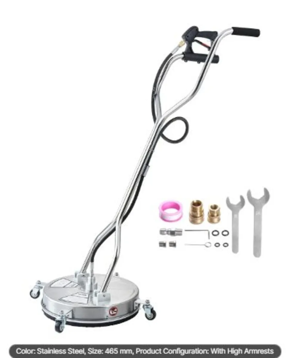 18" Pressure Washer Surface Cleaner, Stainless - Image 1