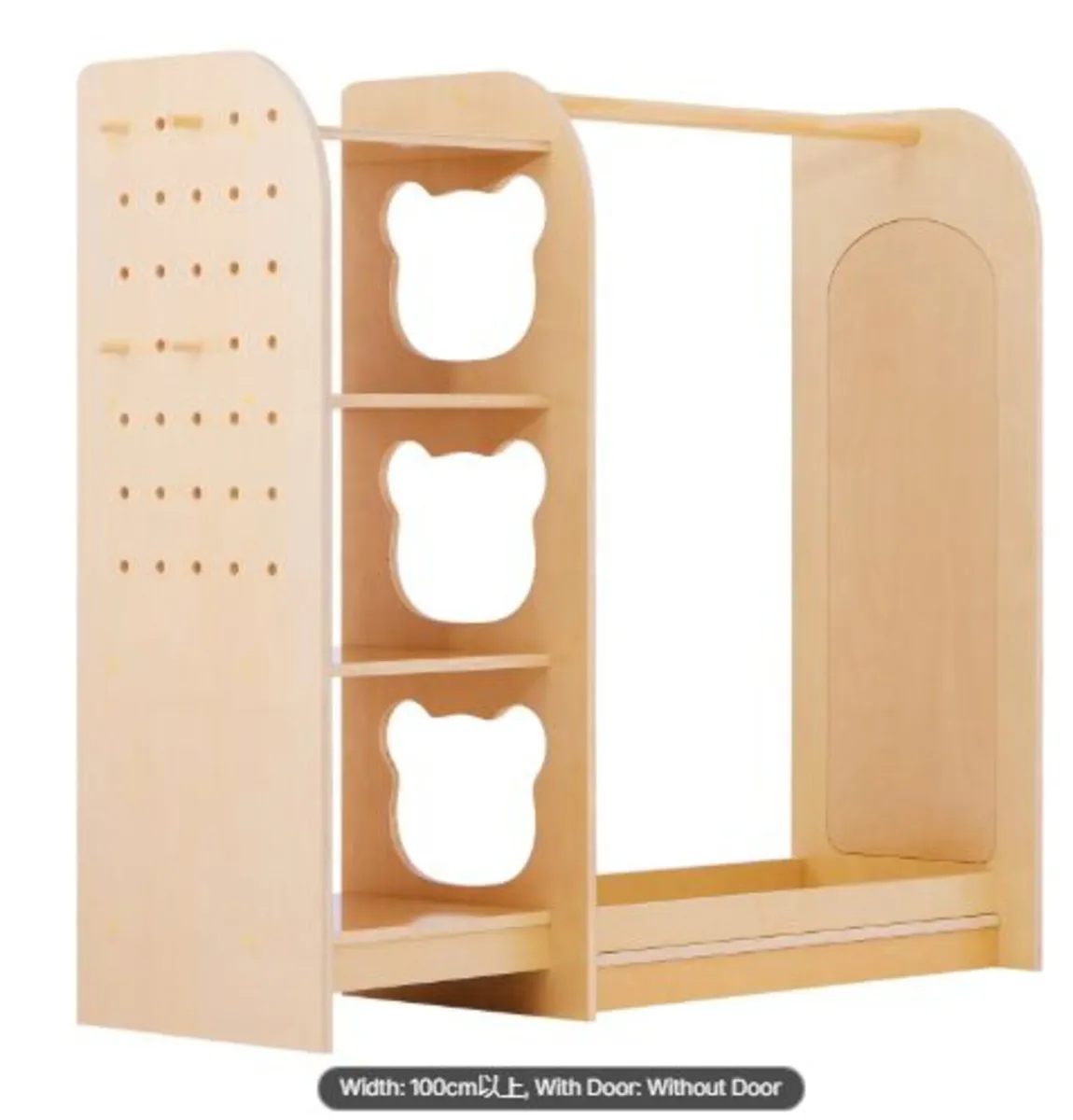 Kids Dress Up Storage, with Mirror, Wooden Kids - Image 4
