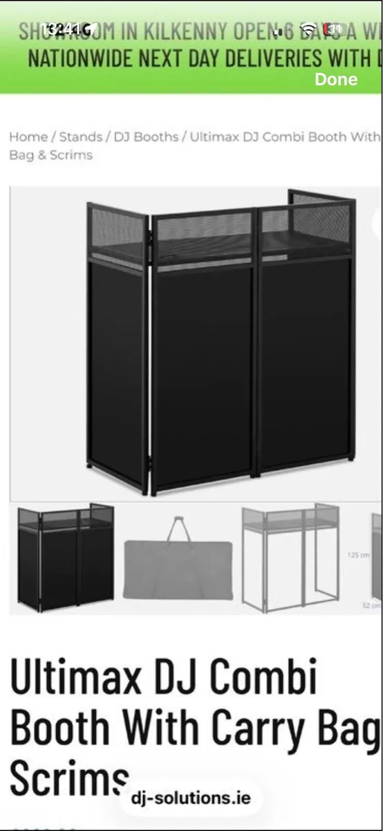 Ultimax pro DJ booth with shelves& lighting poles - Image 1