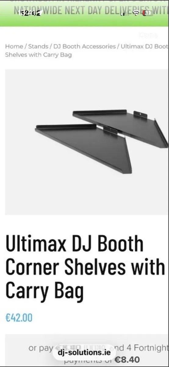 Ultimax pro DJ booth with shelves& lighting poles - Image 2