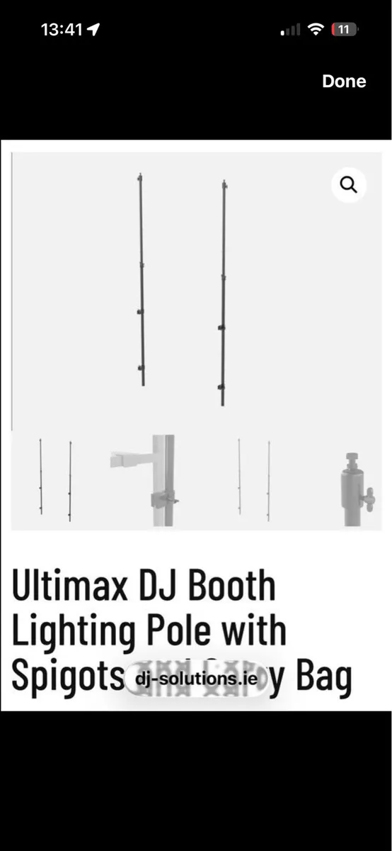 Ultimax pro DJ booth with shelves& lighting poles - Image 3