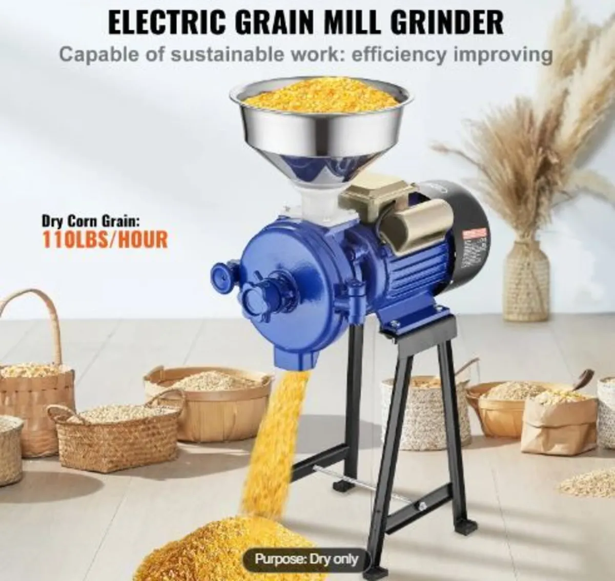 Electric Grain Mill Grinder, 3000W Spice Grinders - Image 2
