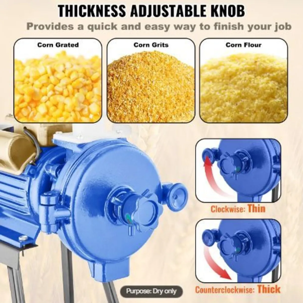 Electric Grain Mill Grinder, 3000W Spice Grinders - Image 3
