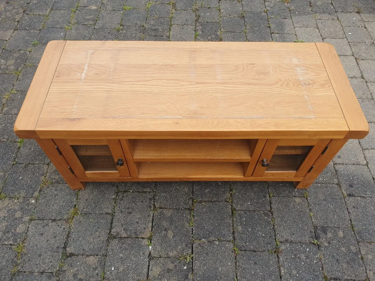 Solid Oak TV Cabinet - Image 2