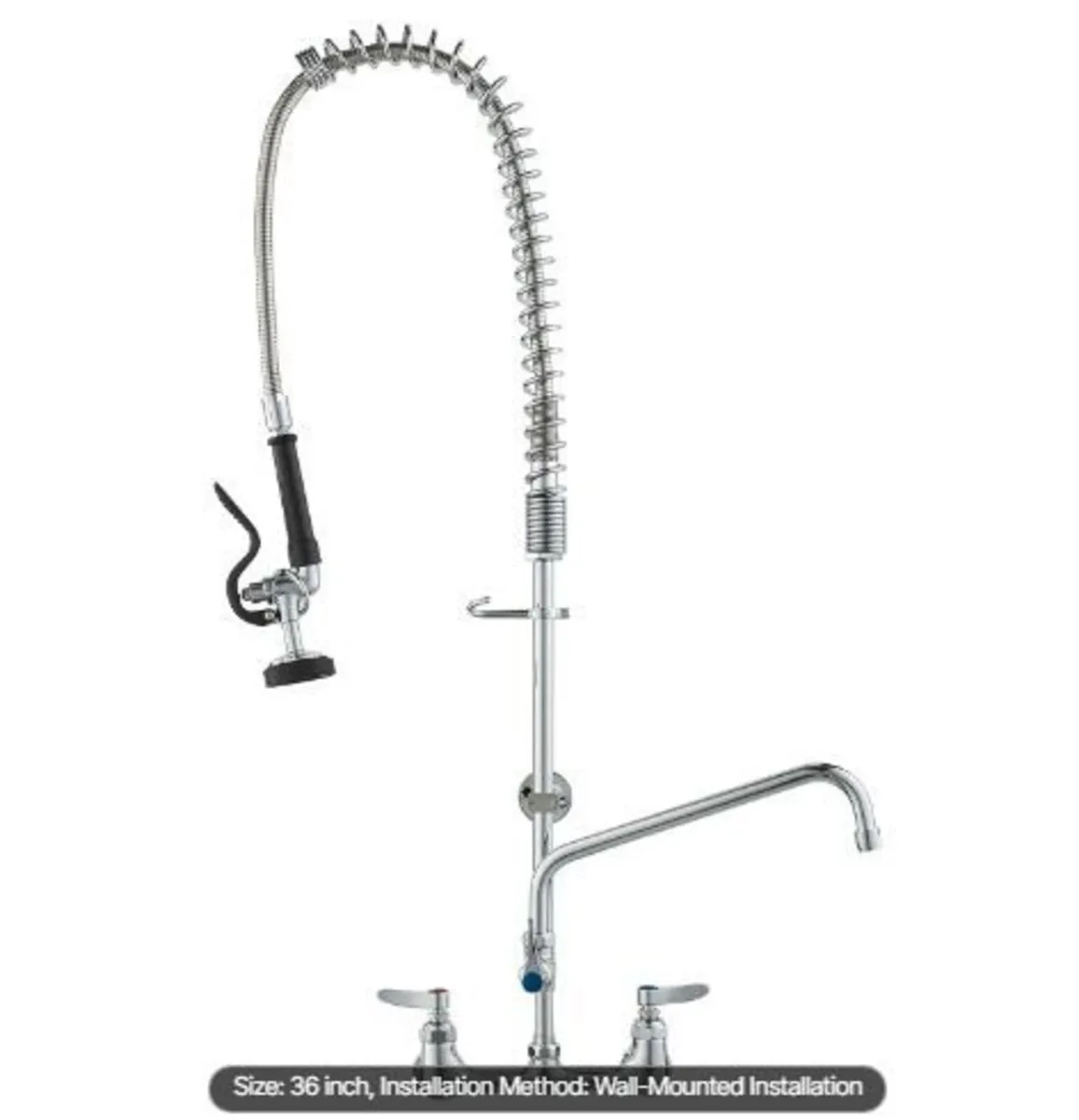 Commercial Faucet with Pre-Rinse Sprayer - Image 1