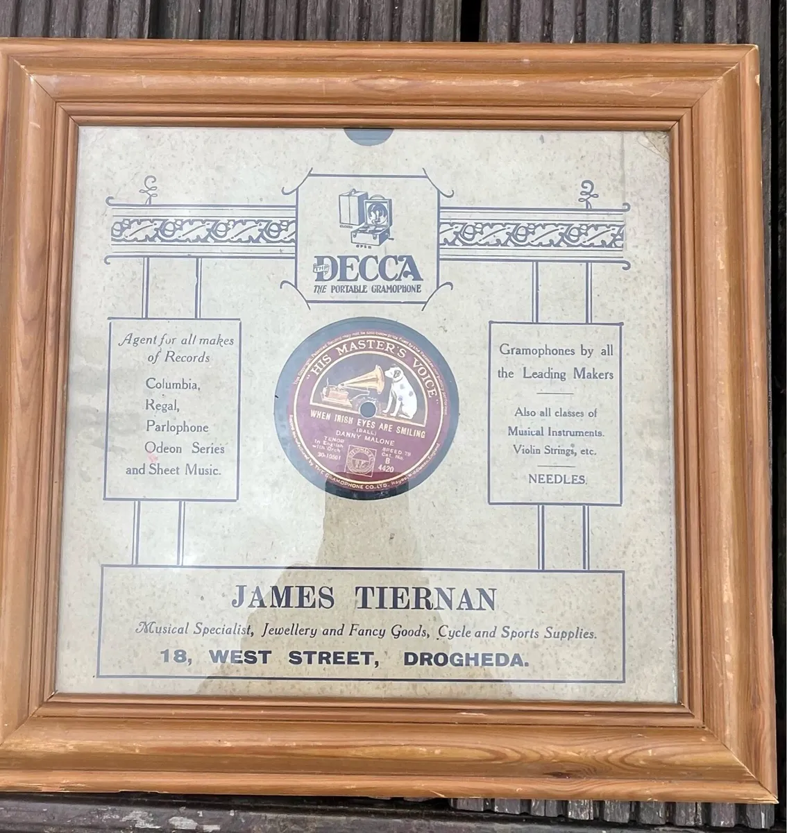Vintage Framed 78 Speed Records - Image 3