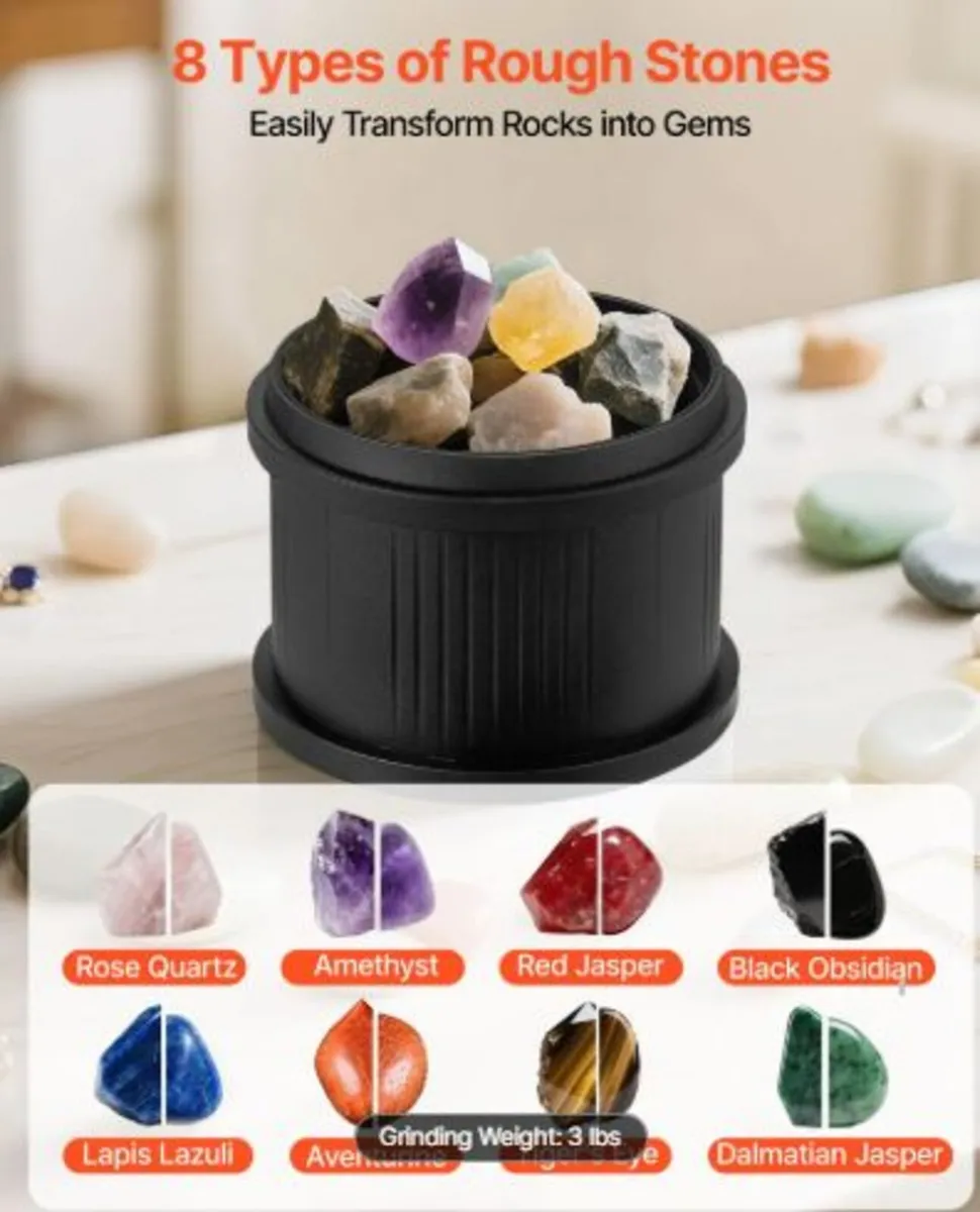 Rock Tumbler Kit, Rock Polishing Kit, 4 Speed Set - Image 2