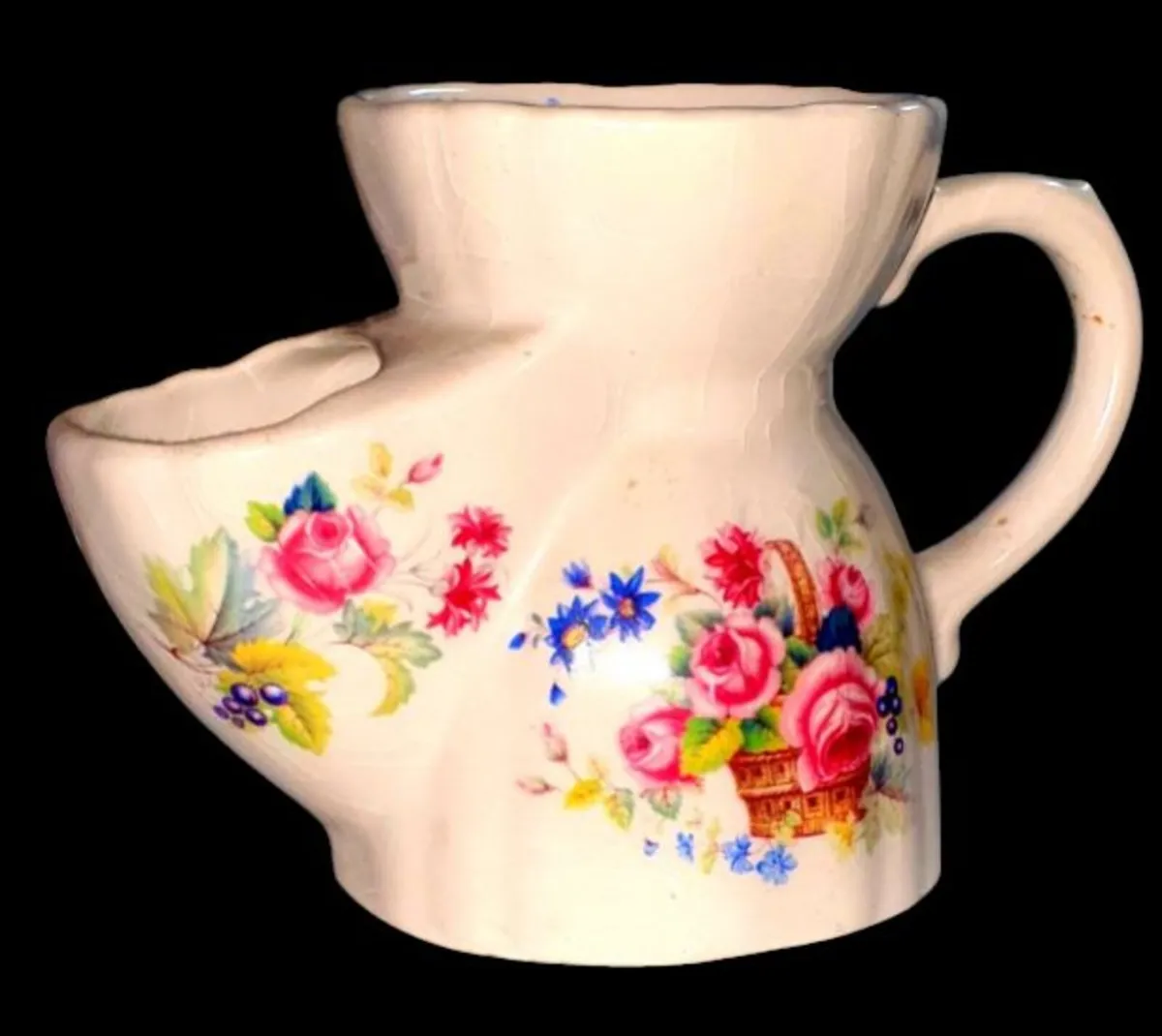 Pristine Vintage Floral Shaving Scuttle Mug - Image 1