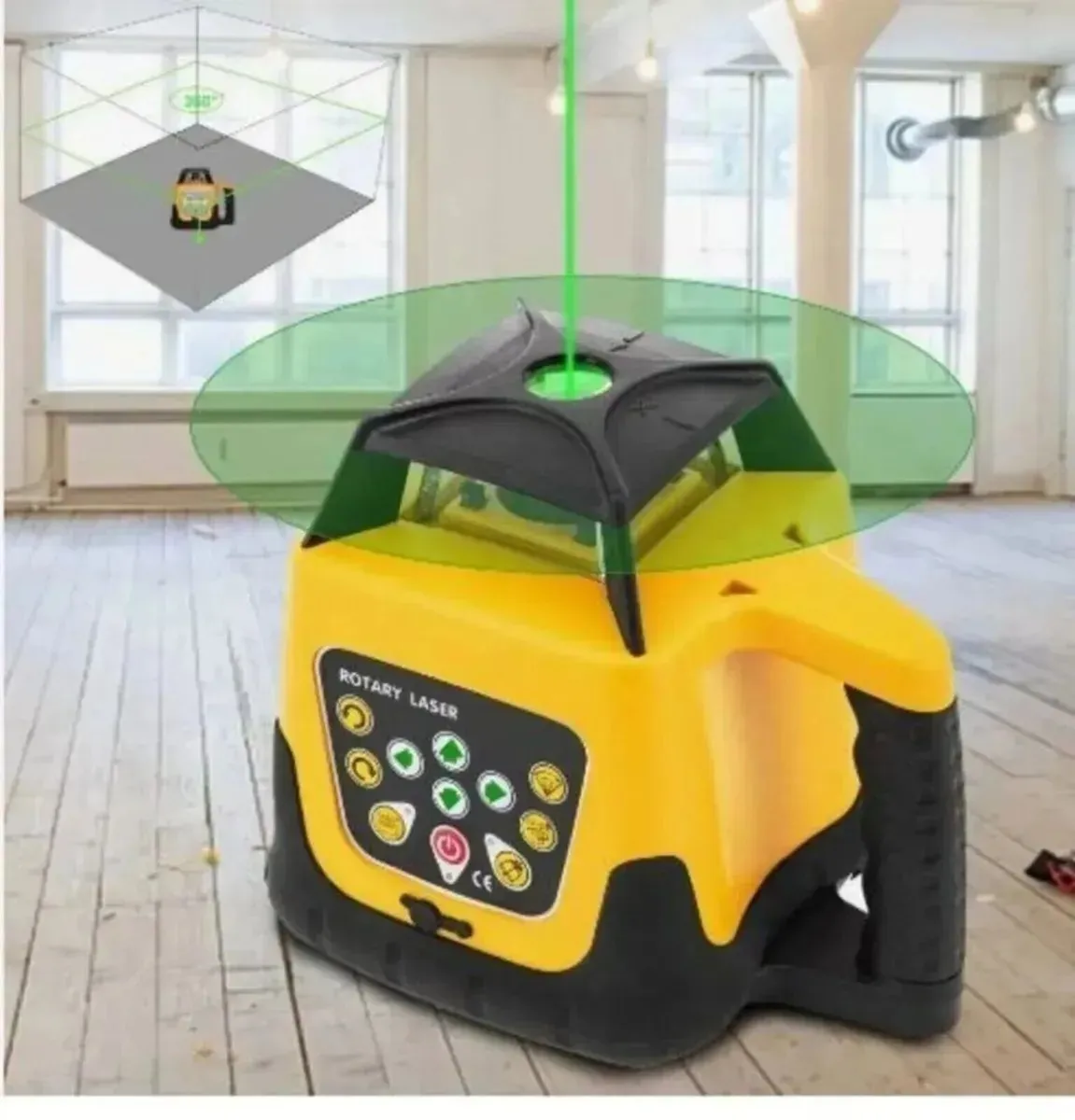 Green Beam Rotary Laser Level for Surveying - Image 4