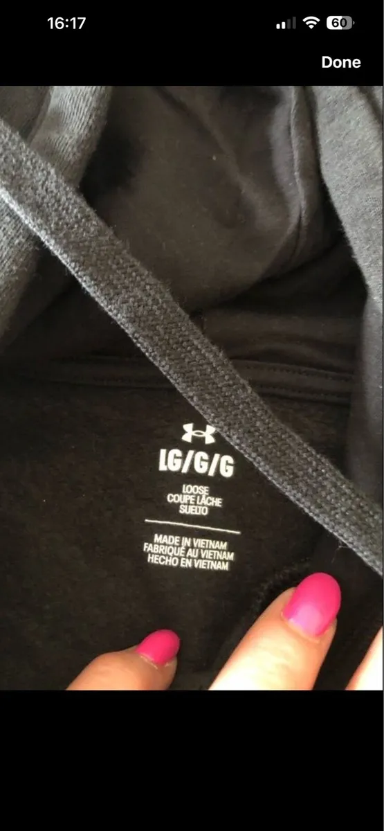 Mens under armour hoodie size L €15 - Image 3
