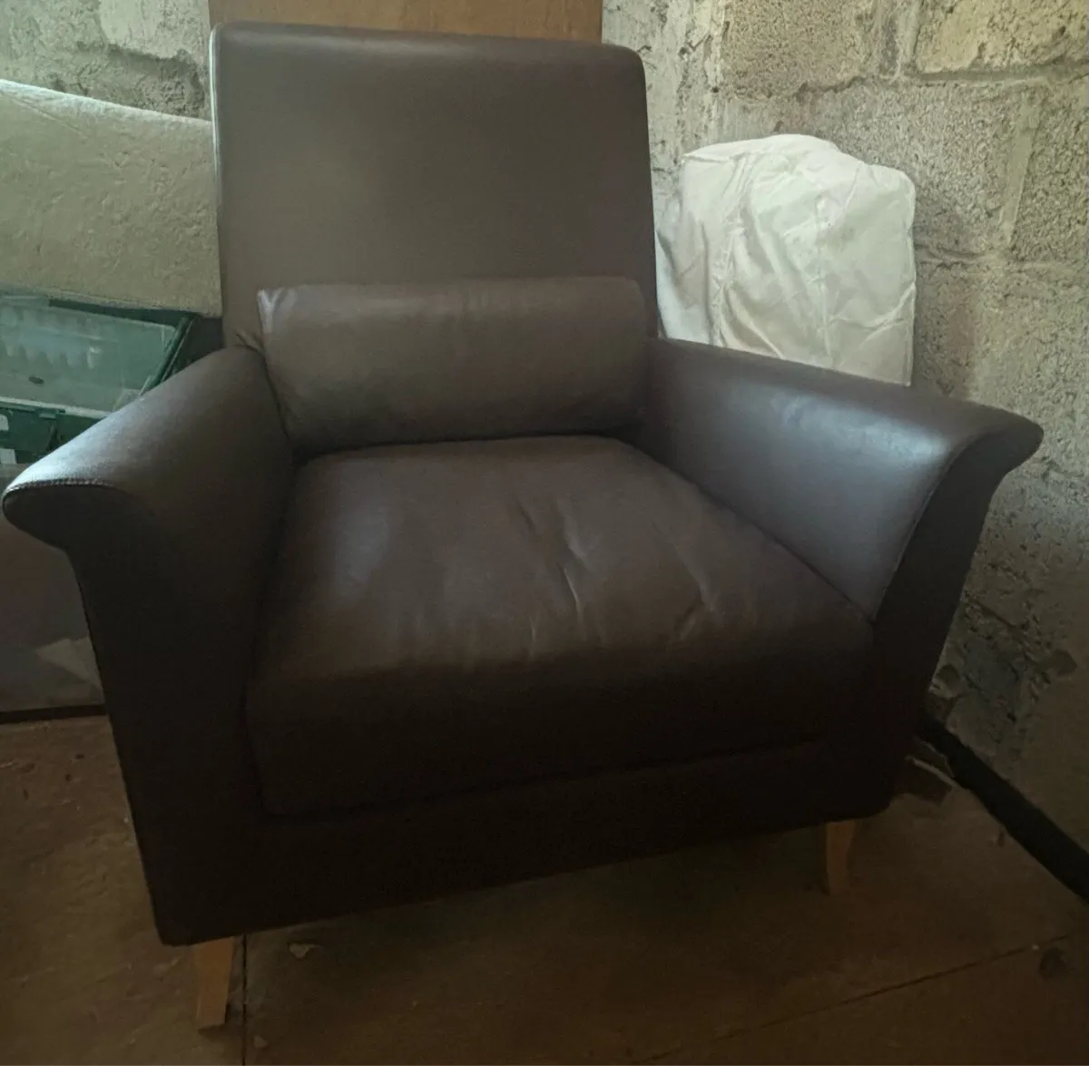 Poltrona Frau Armchair and matching Footstool - Image 2