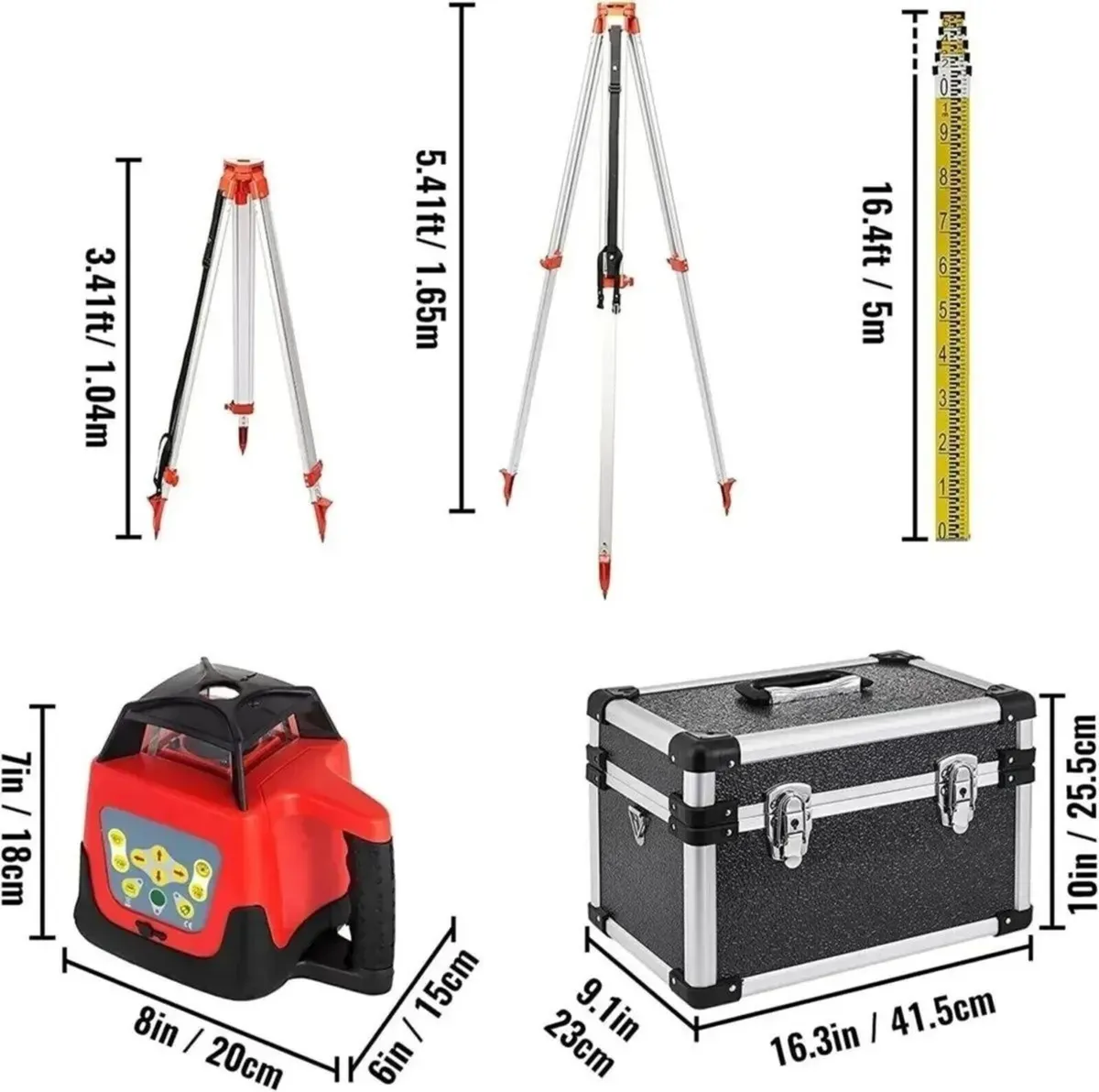 Rotary Laser Level Red Laser Professional 500m - Image 1