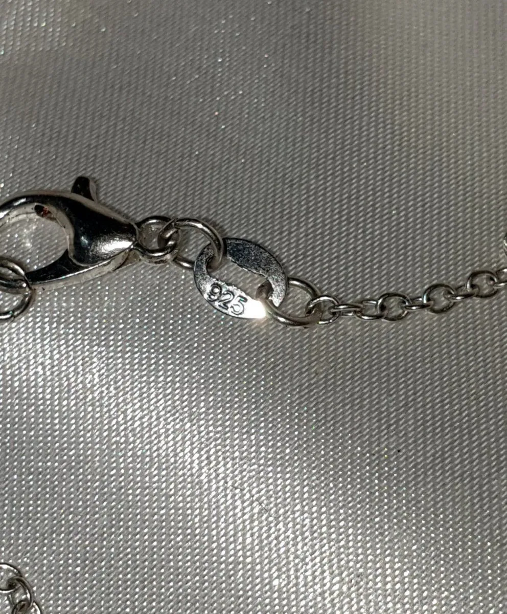 Pristine Hallmarked Silver 18" Chain with Amethyst - Image 2