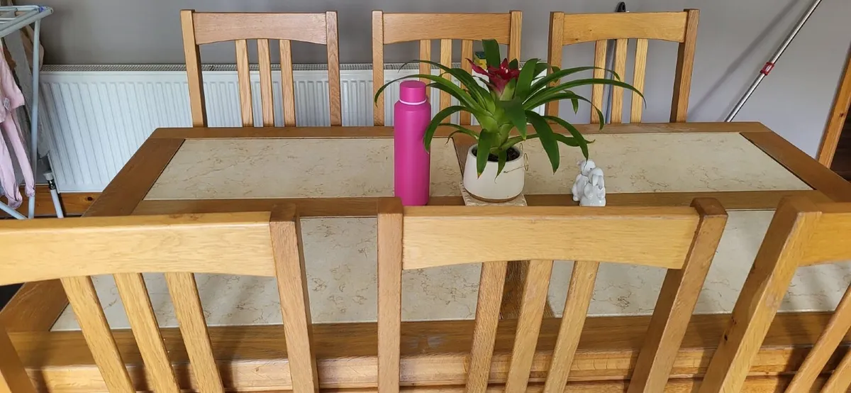 Dining table and 6 chairs - Image 1
