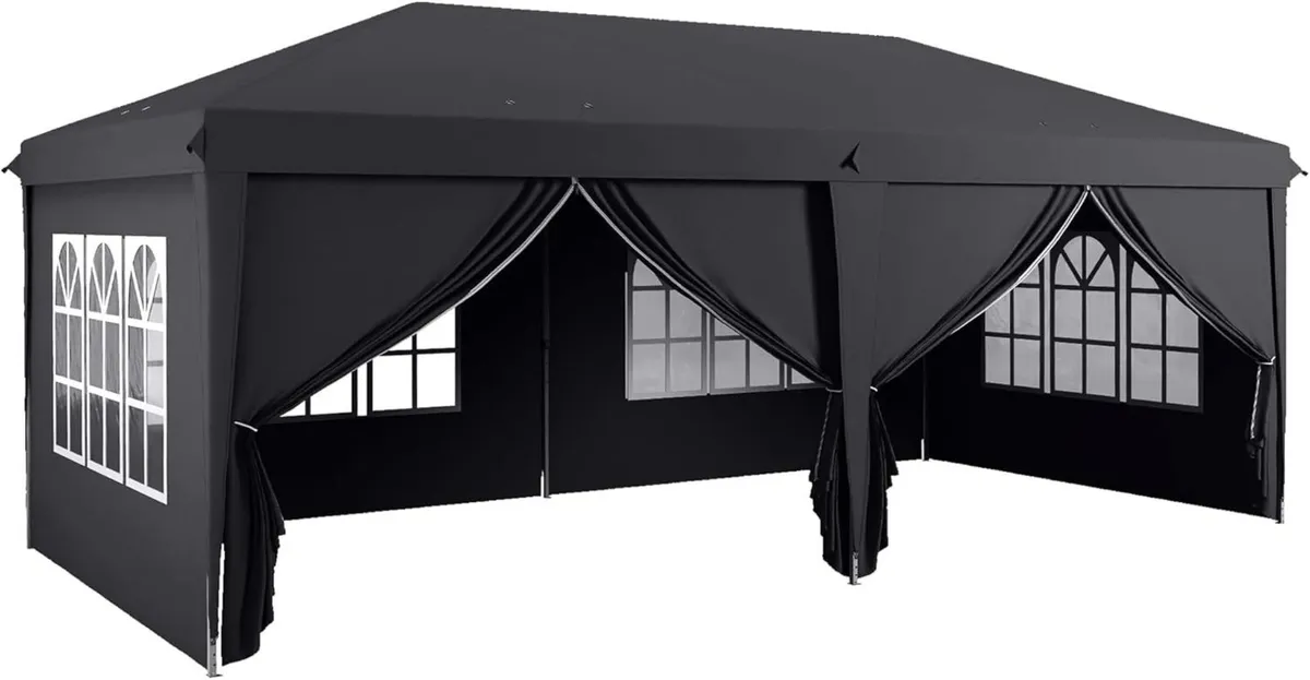 Gazebo 3x6m Pop Up Tent with Sides & Windows - Image 2