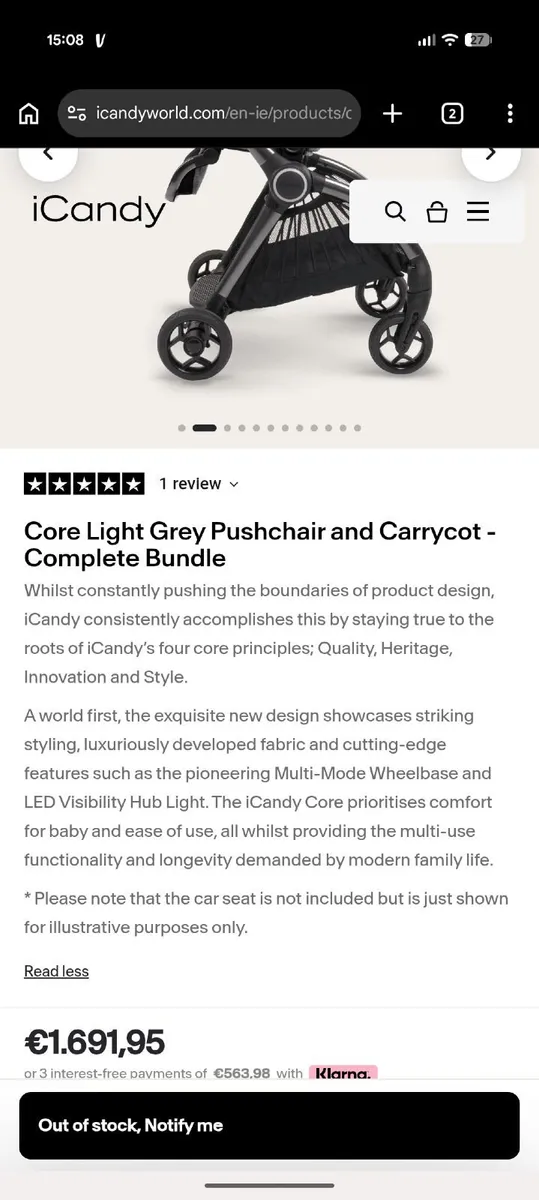 Icandy travel system - Image 3