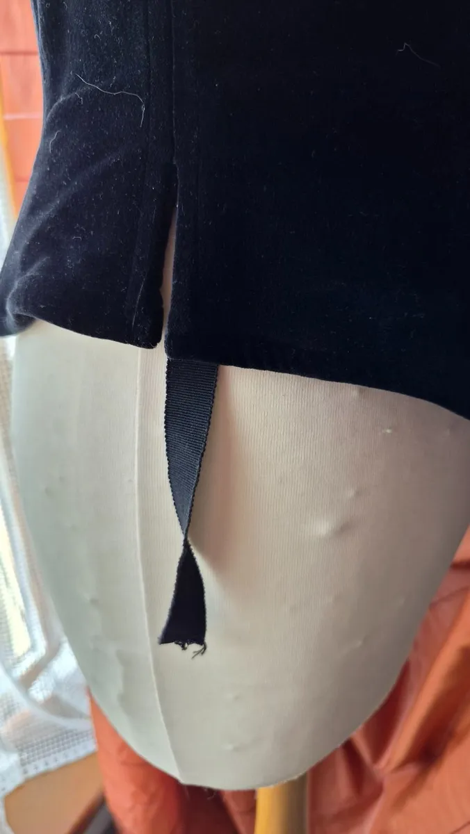 Vintage cotton velvet corset - Image 2