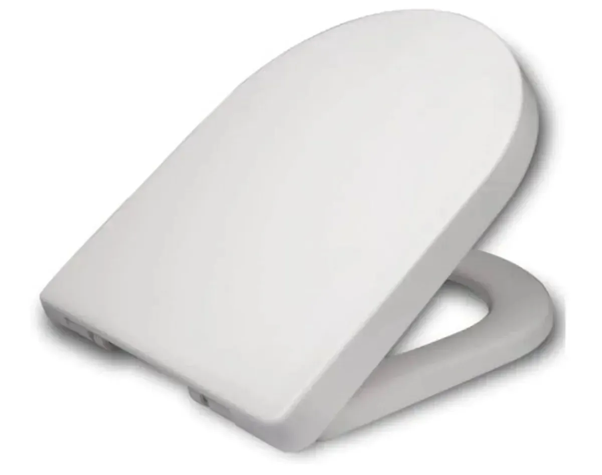 Toilet Seat Soft Close White Bathroom - Image 1
