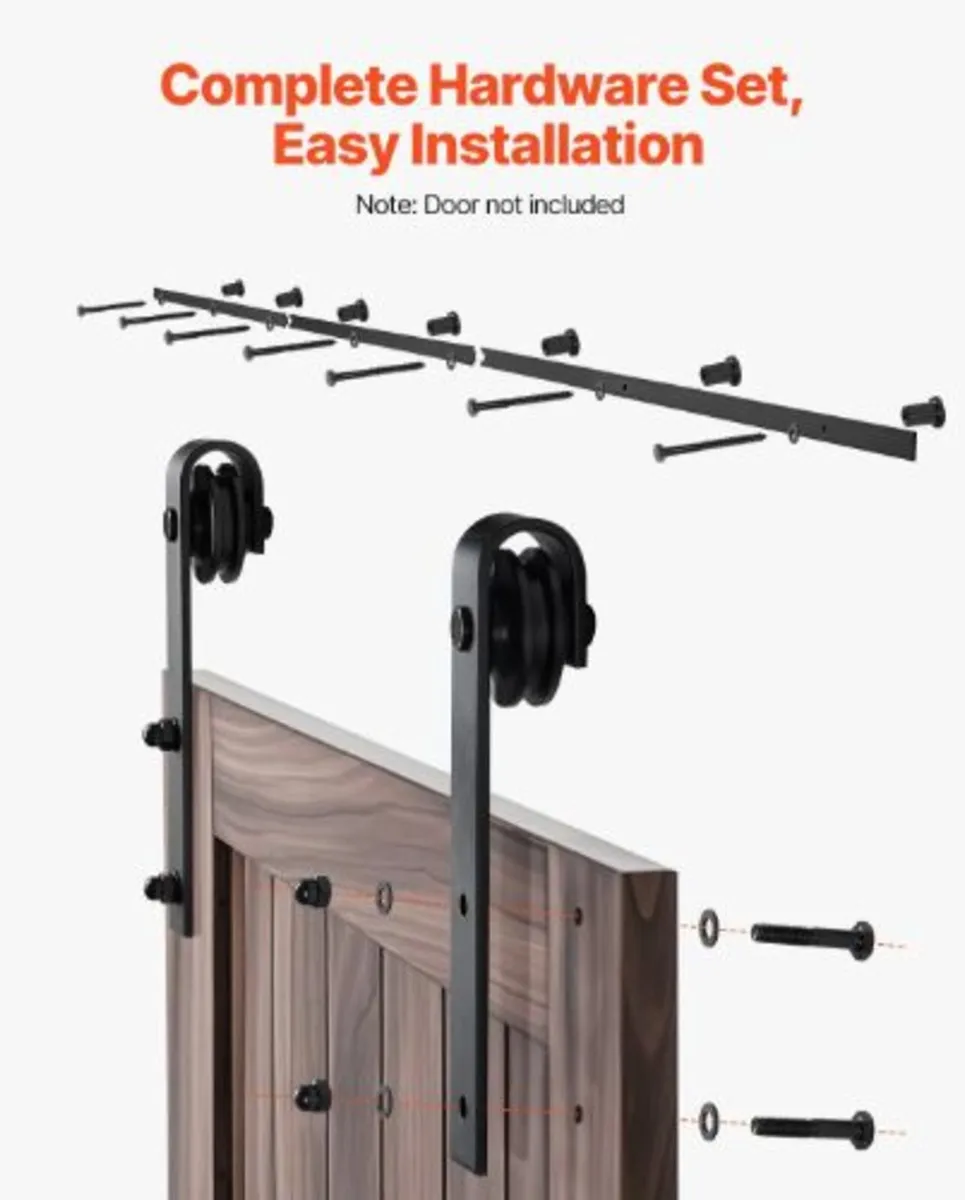 10FT Sliding Barn Door Hardware Kit,330 LBS Weight - Image 3