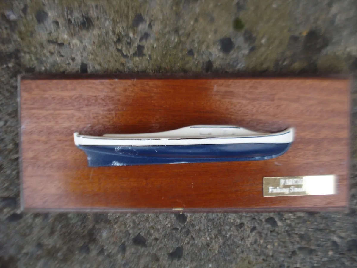 3D WOODEN PLAQUE OF FISHING SMACK BOAT. - Image 2