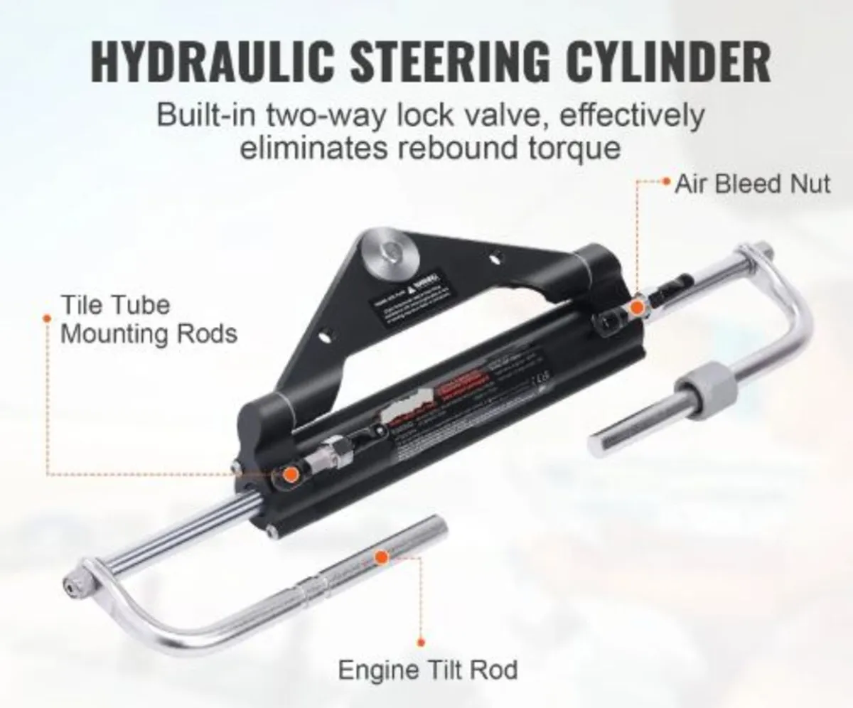 Hydraulic Outboard Steering Kit, 112 kW(150HP), - Image 3