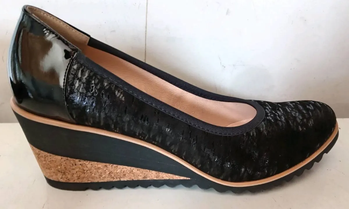 Bioeco By Arca Black Wedges Shoes - Image 3