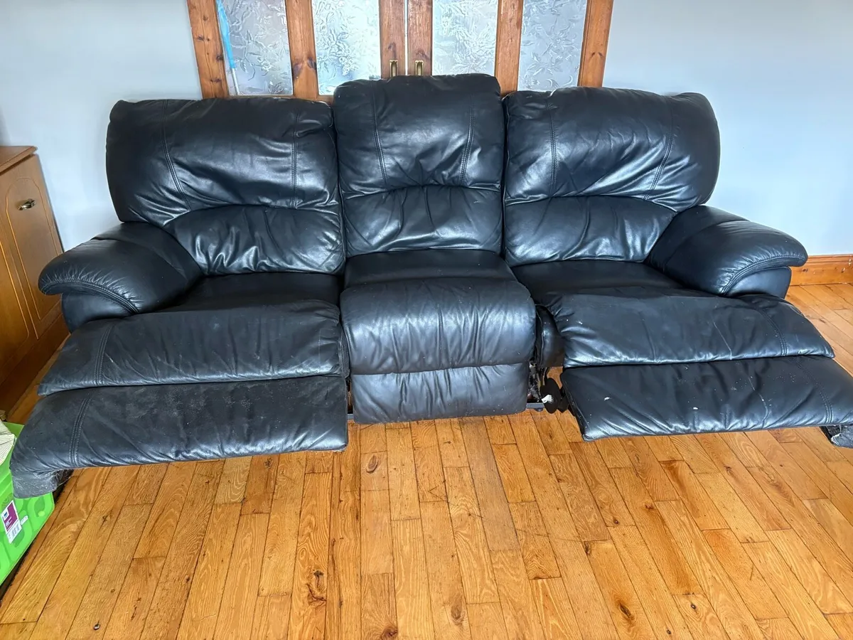 3 piece leather recliner couch - Image 2