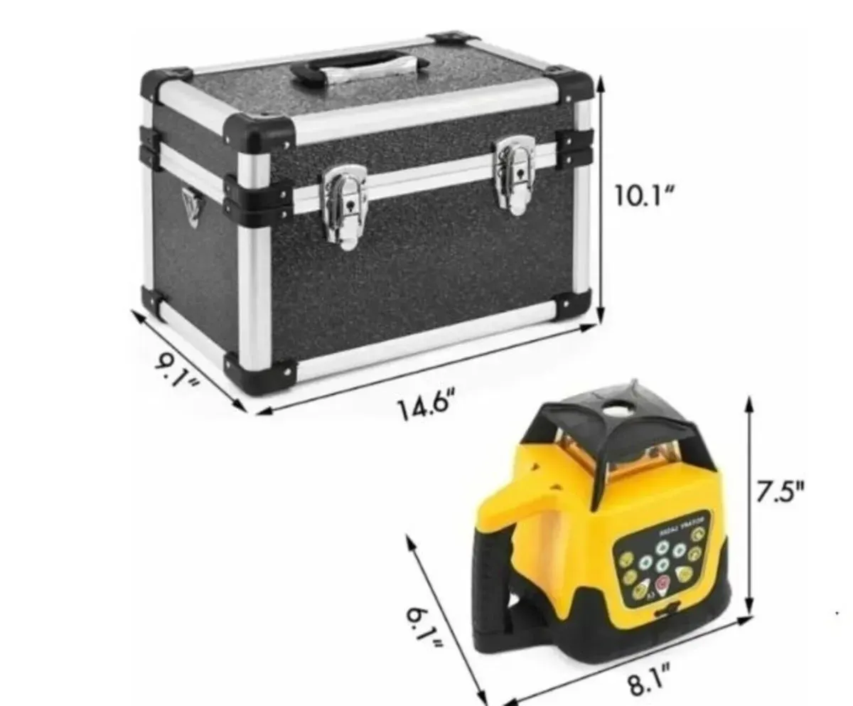 Rotary Laser Level Green Beam with Tripod Staff - Image 4