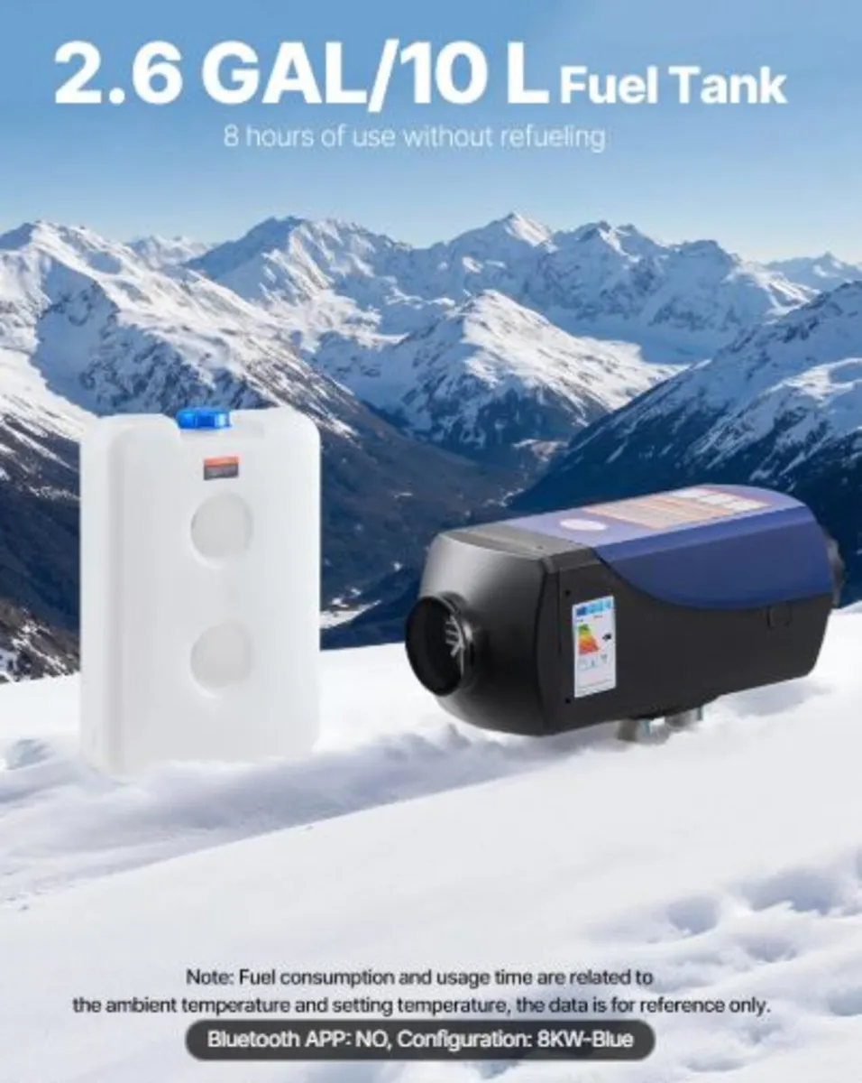 Diesel Heater, 12-24V 5-8KW Portable Diesel Air - Image 2