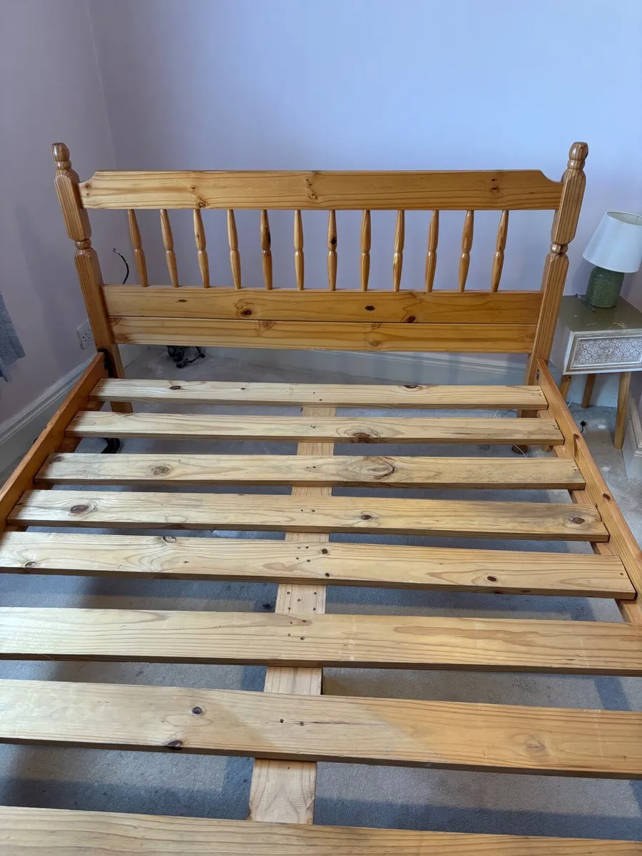 Solid pine 4 ft 6inch double bed - Image 1