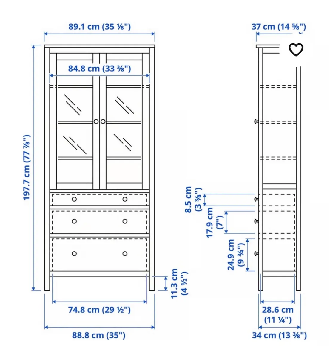 2 IKEA Hemnes Cabinets - Image 2